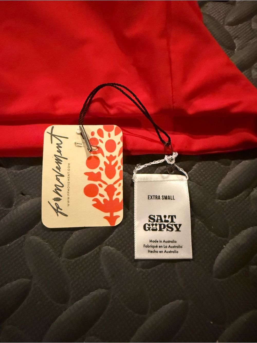 NEW Salt Gypsy High Waisted Betty Boyshort Surf Swim Bottoms Free People Red XS - Picture 5 of 11